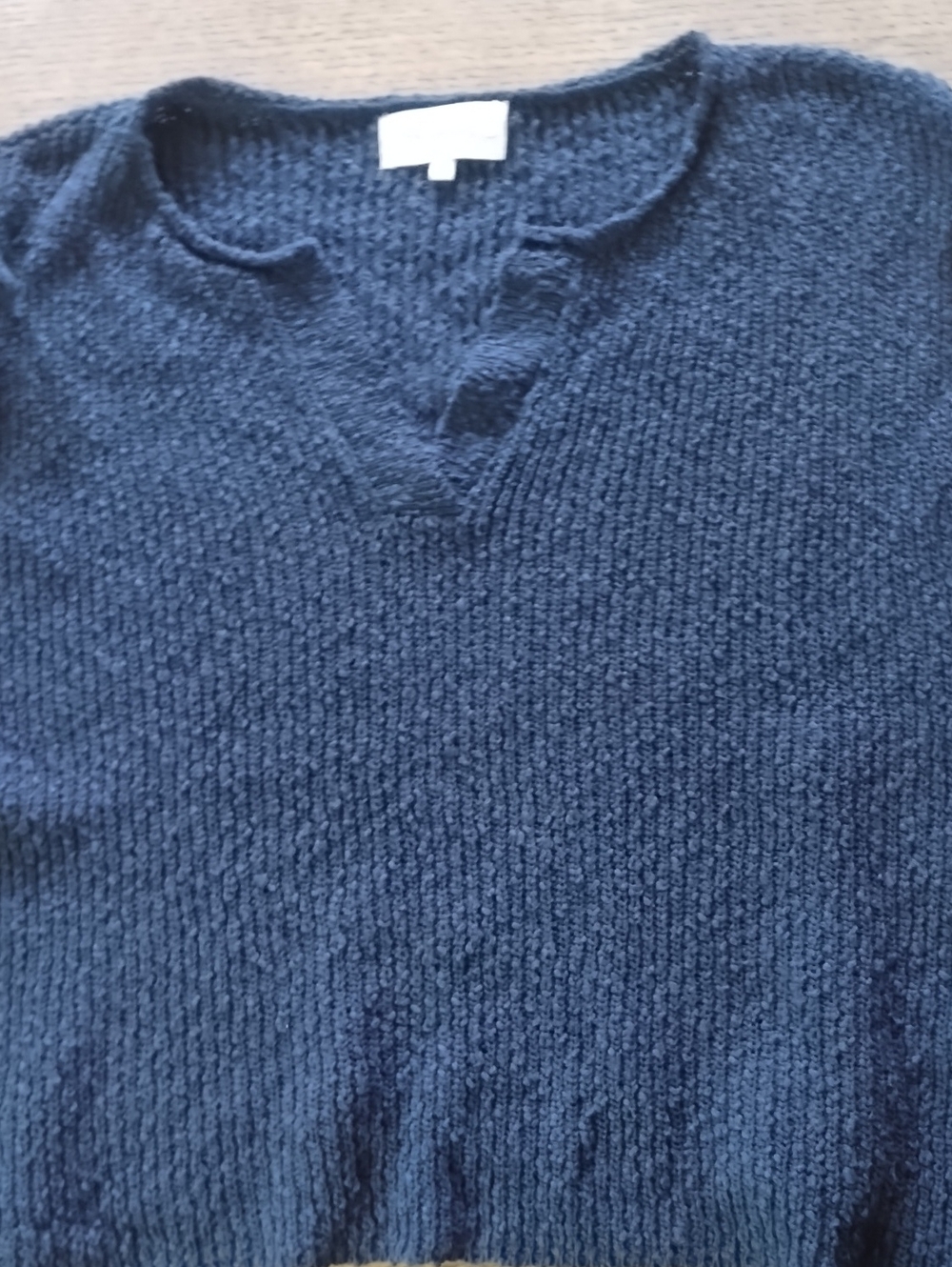 Women's Navy Knit V-Neck Sweater Vest